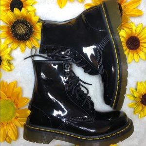 Dr. Martens Black Patent Leather Boots NWOT